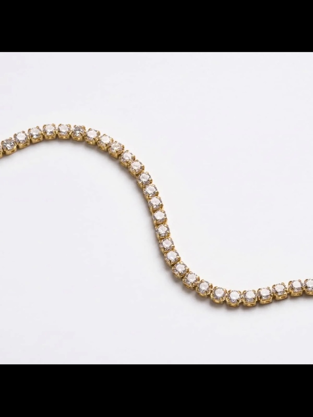 NWT NOGU 18k Gold x Crystal | Tennis Club Bracelet (18 cm) - Picture 4 of 11